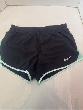 Nike Black Athletic Shorts with Mint Trim